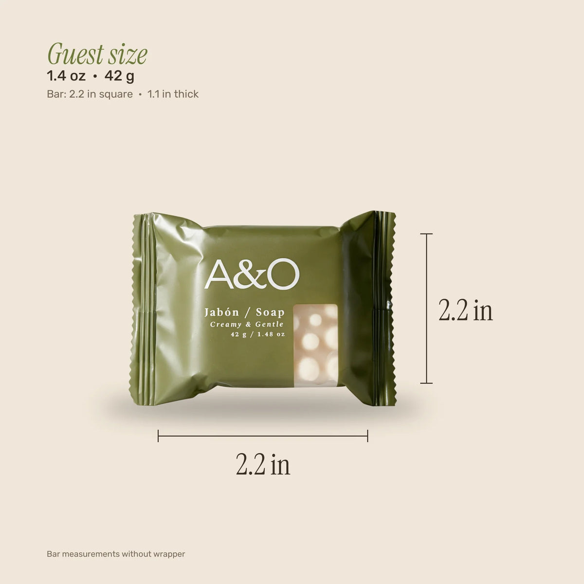 Almond & Olive Bar Soap – 42g / 1.4 oz | Case of 190