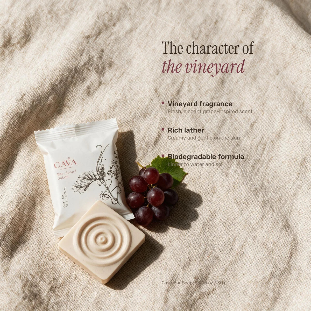 Cava Bar Soap – 30g / 1.05 oz | Case of 300