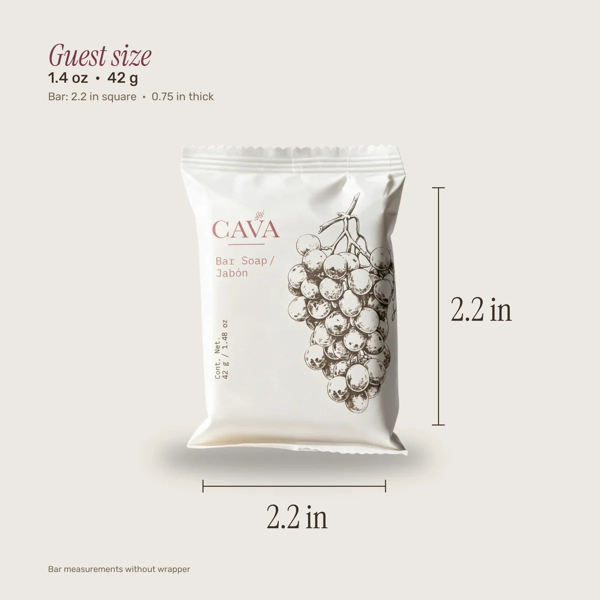 Cava Bar Soap – 42g / 1.48 oz | Case of 190