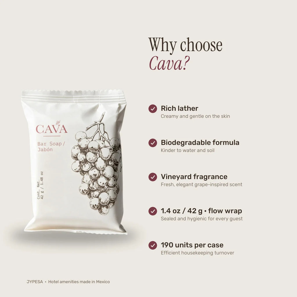 Cava Bar Soap – 42g / 1.48 oz | Case of 190