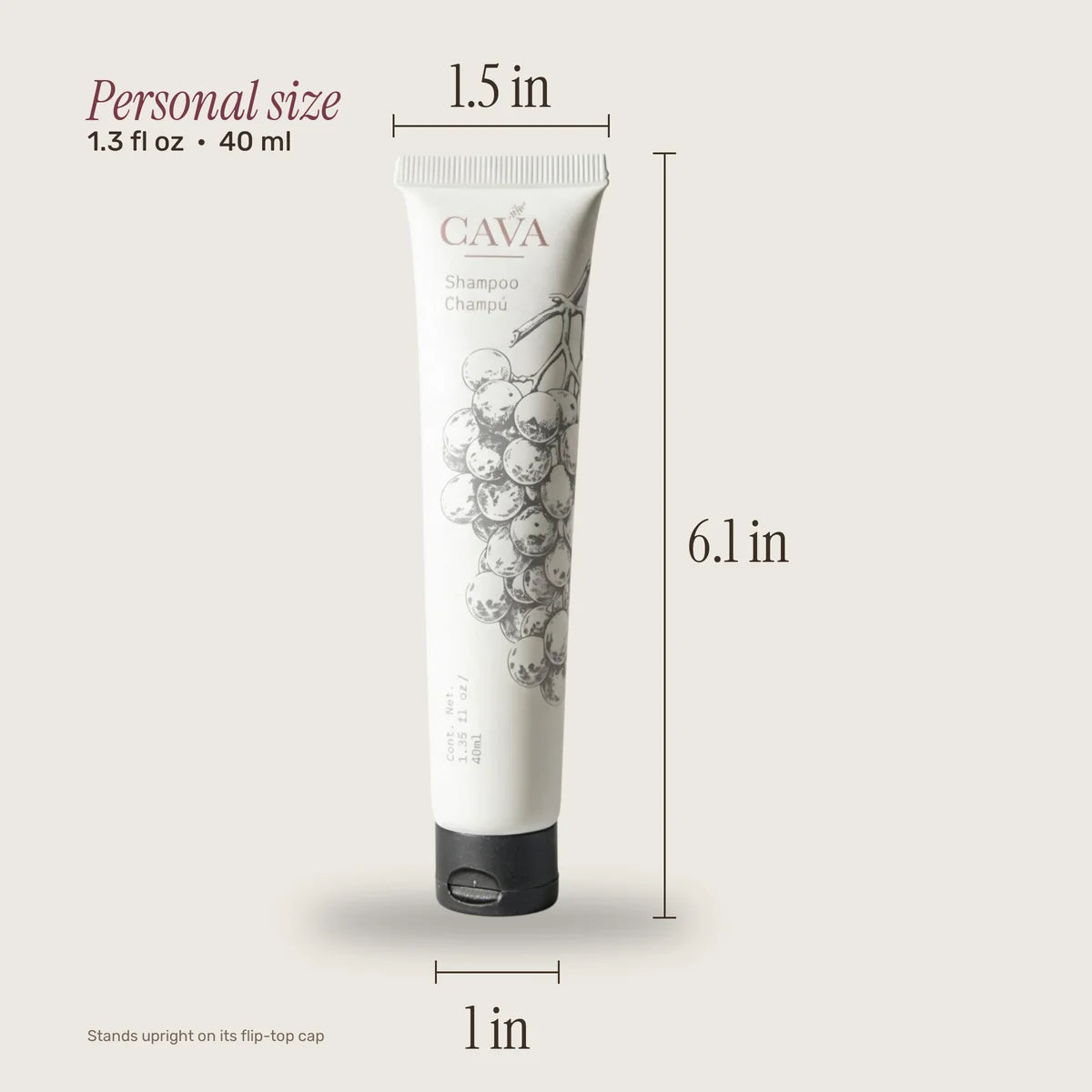 Cava Shampoo – 40 ml / 1.35 fl oz | Case of 150