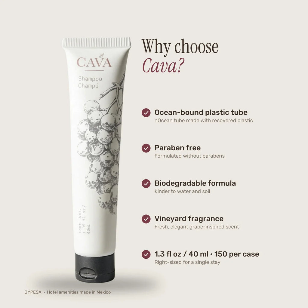 Cava Shampoo – 40 ml / 1.35 fl oz | Case of 150