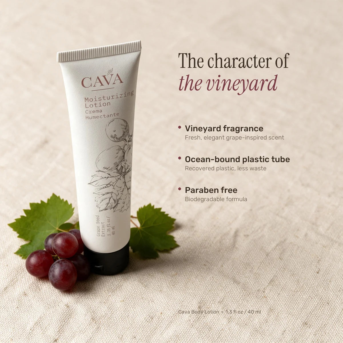 Cava Body Lotion – 40 ml / 1.35 fl oz | Case of 150